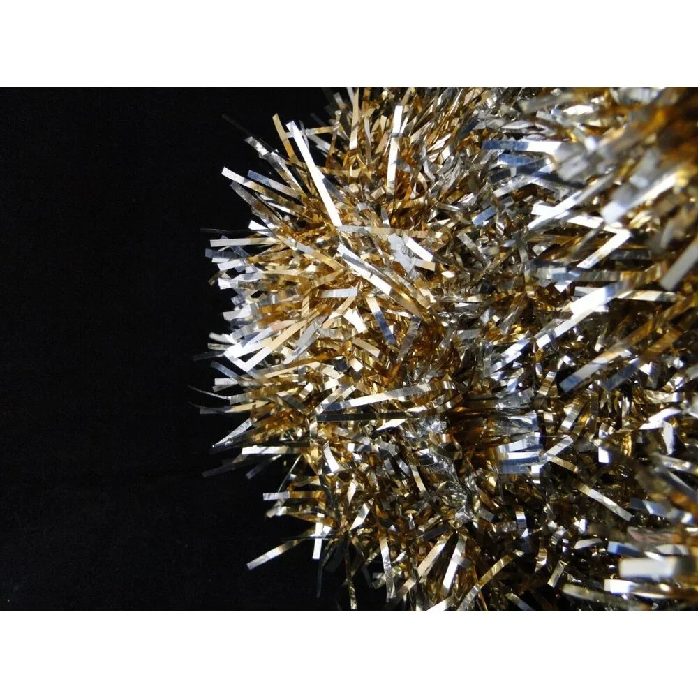 60 FEET CHRISTMAS TREE GARLAND TINSEL GOLD & SILVER ENOUGH FOR A TREE